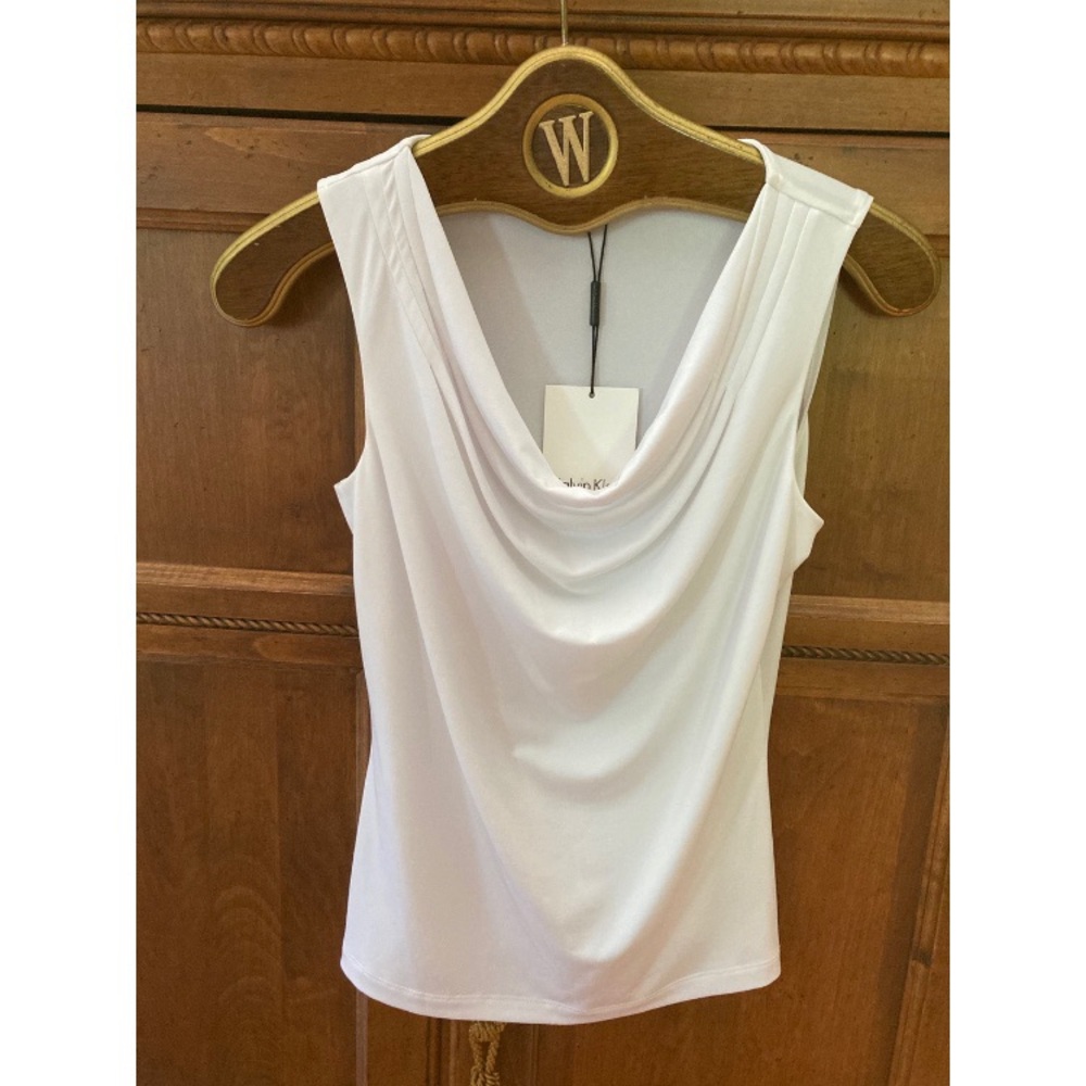 NWT Calvin Klein Layering Blouse (White XS)